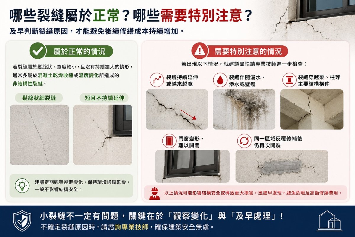 裂縫檢查示意